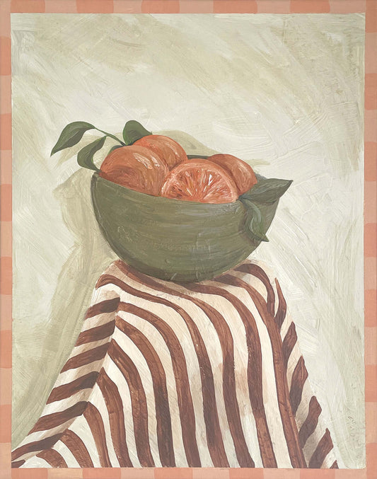 Citrus and Stripes A3 Poster Print